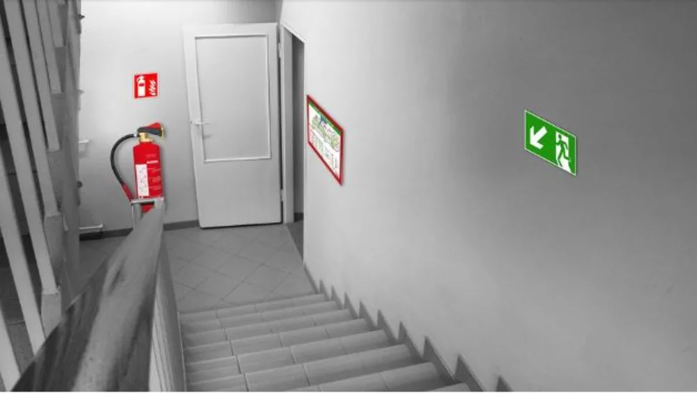 Nach der Brandschutzunterweisung, Mitarbeiterunterweisung bzw. Unterweisung im Brandschutz sollte beim Rundgang im Betrieb Flucht- und Rettungswege, Notausgänge und Löscheinrichtungen gezeigt werden.