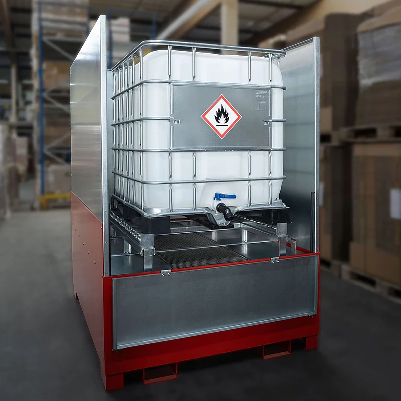 BWCon 1.400 mit IBC und geöffnetem Spritzschutz