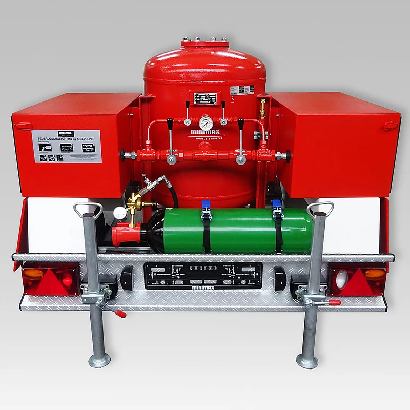 Löschanlage P250 auf Kfz-Anhänger - Rückseite