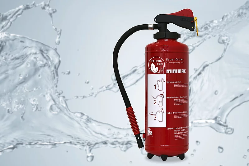 Feuerlöscher mit Effektiv-Salzlösung Minimax