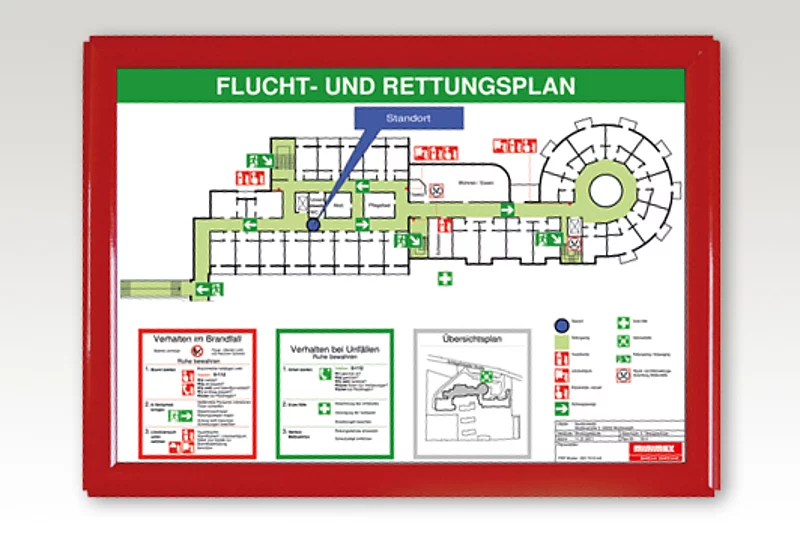 Sicherheitsgrafen, Flucht- und Rettungspläne von Minimax