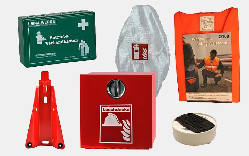 Ausrüstung und Zubehör für den Brandschutz von Minimax