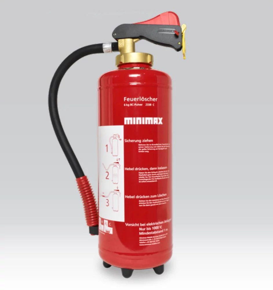 BC-Pulverlöscher erreichen für den B-Brand-Bereich eine wesentlich höhere Löschleistung als ABC-Pulverlöscher