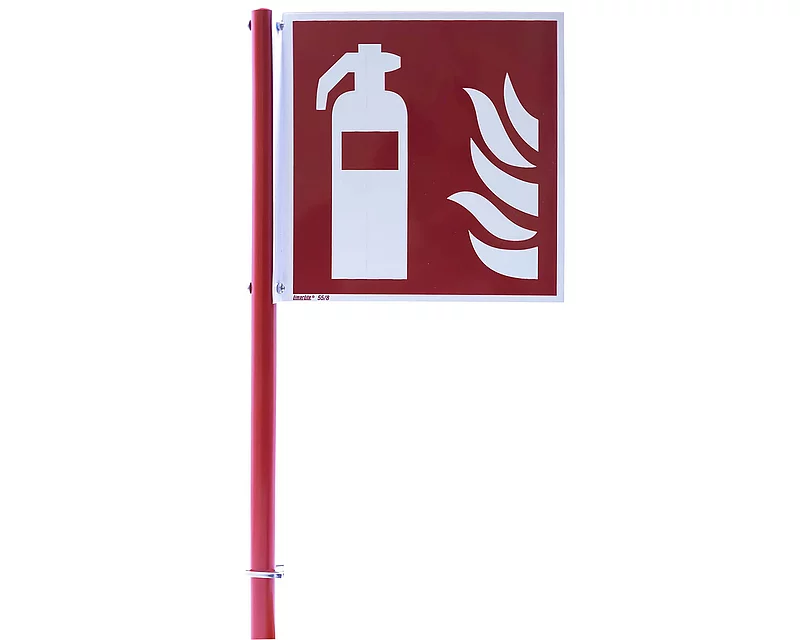 Fahnenschild mit Brandschutzzeichen "Feuerlöscher" (F001)