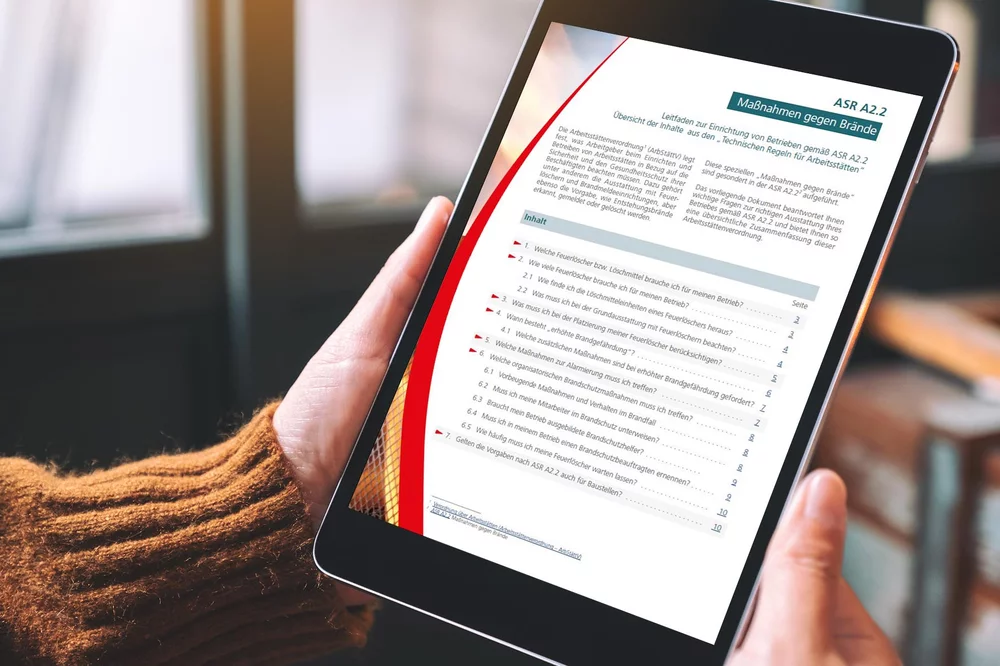 Inhaltsverzeichnis des Whitepapers zu ASR A2.2 / ASR 2.2